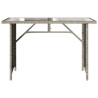 Mesa jardín superficie vidrio ratán PE gris claro 110x68x70 cm 4