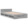 Cama con cajón madera de ingeniería gris Sonoma 90x190 cm 2
