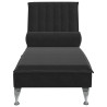 Chaise lounge de massagem com rolo veludo preto 2