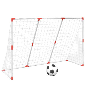 Baliza futebol infantil c/ bolas 2 em 1 184x64x124 branco H