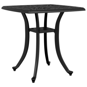 Mesa de jardim 53x53x53 cm alumínio fundido preto H
