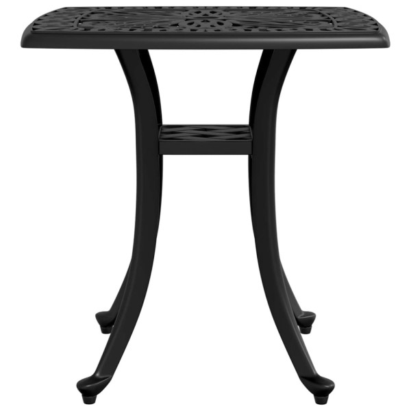 Mesa de jardim 53x53x53 cm alumínio fundido preto M 5