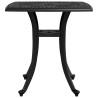 Mesa de jardín aluminio fundido negro 80x80x75 cm 5
