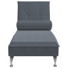 Chaise lounge de massagem com rolo veludo cinzento-escuro 4