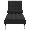 Chaise lounge de massagem com rolo tecido preto 4