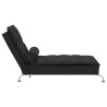 Chaise lounge de massagem com rolo tecido preto 5