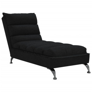 Chaise lounge com almofadões tecido preto H