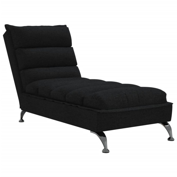 Chaise lounge com almofadões tecido preto M 2