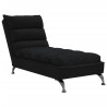 Chaise lounge com almofadões tecido preto 2