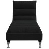 Chaise lounge com almofadões tecido preto 4