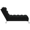 Chaise lounge com almofadões tecido preto 5
