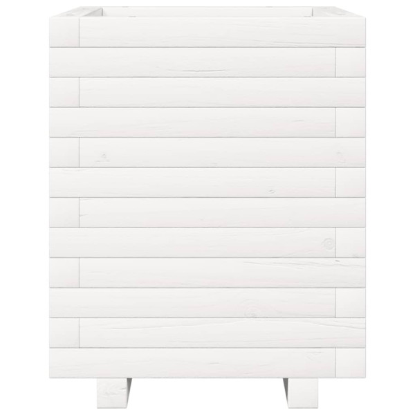 Vaso/floreira de jardim 40x40x49.5 madeira pinho maciça branco M 5