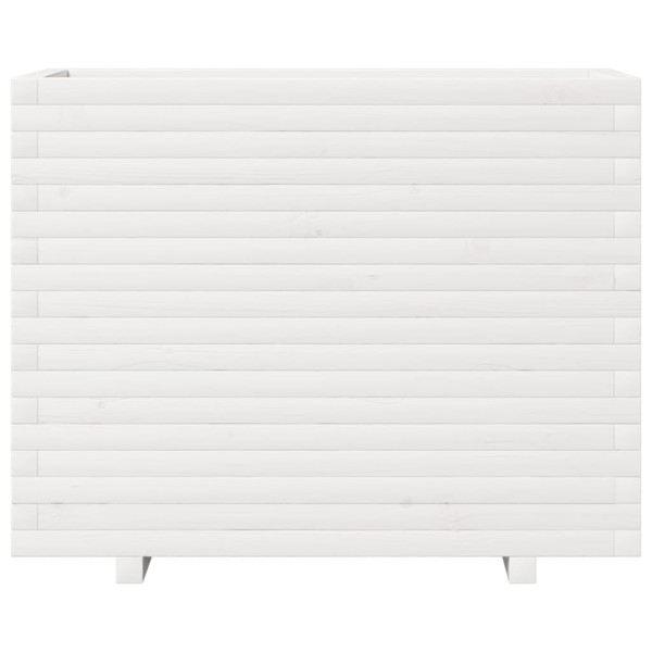 Vaso/floreira de jardim 90x40x72 cm pinho maciço branco M 5