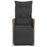 Sillones reclinable jardín y cojines 2 uds ratán sintético gris 4