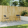 Mesa de jardim dobrável 55x55x75 cm bambu 3