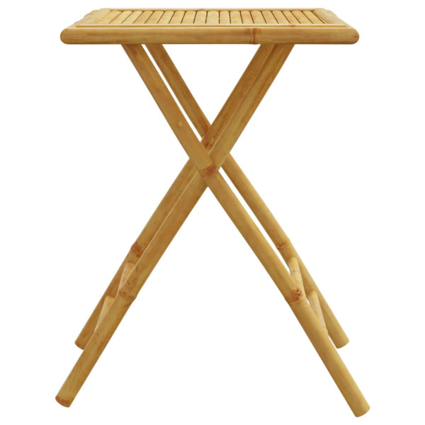 Mesa de jardim dobrável 55x55x75 cm bambu M 5