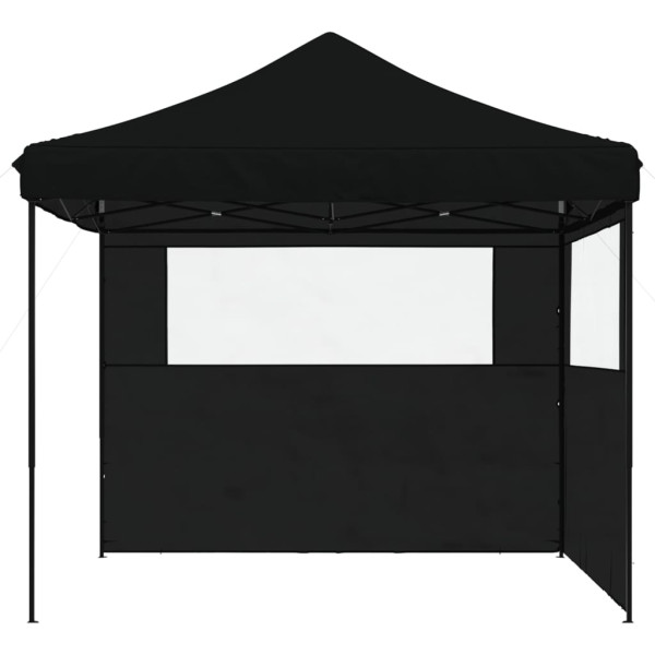 Tienda de fiesta plegable Pop-Up con 2 paredes laterales negra M 3