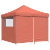 Tenda p/ festas pop-up dobrável 4 paredes laterais terracotta 2