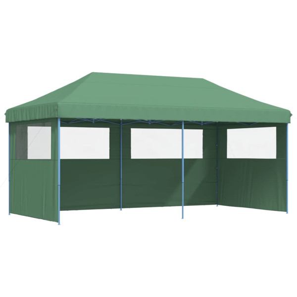 Tienda de fiesta plegable Pop-Up con 3 paredes laterales verde M 2