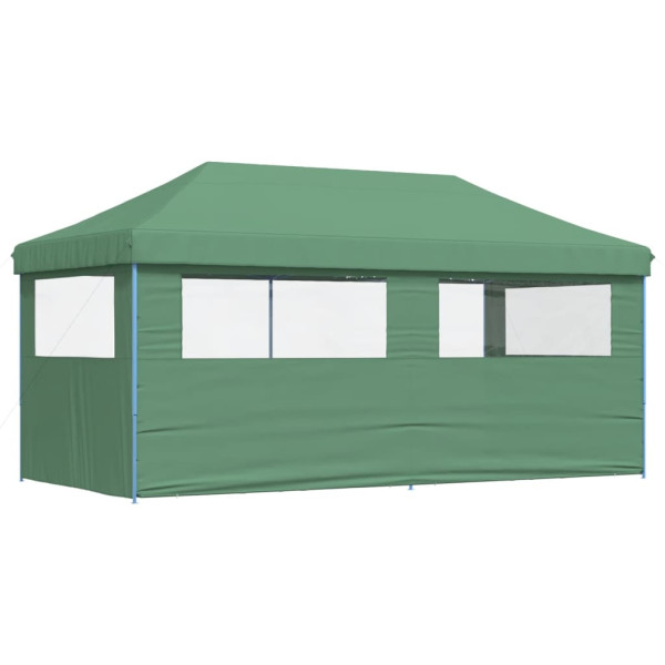Tienda de fiesta plegable Pop-Up con 3 paredes laterales verde M 5