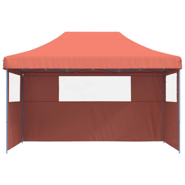 Tienda de fiesta plegable Pop-Up 3 paredes laterales terracota M 3