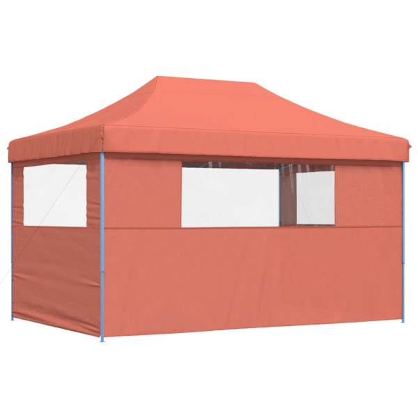Tenda p/ festas pop-up dobrável 3 paredes laterais terracotta M 5