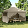 Tienda de fiesta plegable Pop-Up con 4 paredes laterales taupe 1