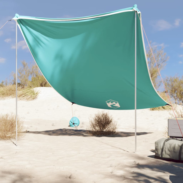 Toldo de playa con anclas de arena verde 214x236 cm D