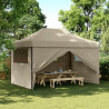 Tienda de fiesta plegable Pop-Up con 4 paredes laterales taupe 1