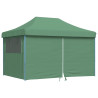 Tienda de fiesta plegable Pop-Up con 4 paredes laterales verde 2