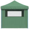 Tienda de fiesta plegable Pop-Up con 4 paredes laterales verde 4