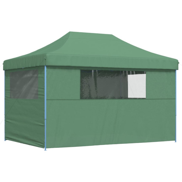 Tienda de fiesta plegable Pop-Up con 4 paredes laterales verde M 5