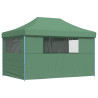 Tienda de fiesta plegable Pop-Up con 4 paredes laterales verde 5