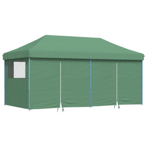 Tienda de fiesta plegable Pop-Up con 4 paredes laterales verde H