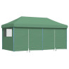 Tienda de fiesta plegable Pop-Up con 4 paredes laterales verde 2