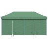 Tienda de fiesta plegable Pop-Up con 4 paredes laterales verde 3