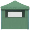 Tienda de fiesta plegable Pop-Up con 4 paredes laterales verde 4