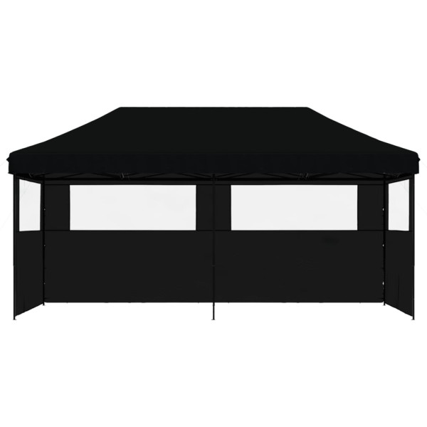 Tienda de fiesta plegable Pop-Up con 3 paredes laterales negra M 3