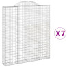 Cestos gabião arqueados 7pcs 200x30x220/240cm ferro galvanizado 2