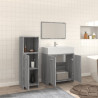 Set de muebles de baño 3 pzas madera contrachapada gris sonoma 3