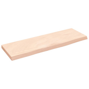 Estante de pared madera maciza de roble sin tratar 60x20x2 cm H