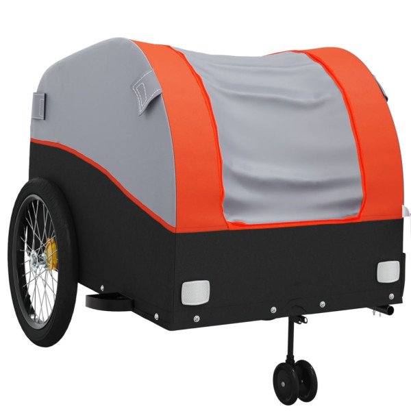 Reboque para bicicleta 45 kg ferro preto e laranja M 4