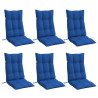 Cojines de silla con respaldo alto 6 uds tela Oxford azul klein 3