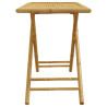 Mesa de jardín plegable de bambú 110x55x75 cm 5