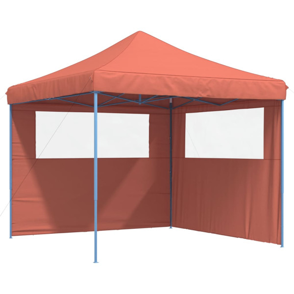 Tienda de fiesta plegable Pop-Up 2 paredes laterales terracota M 2