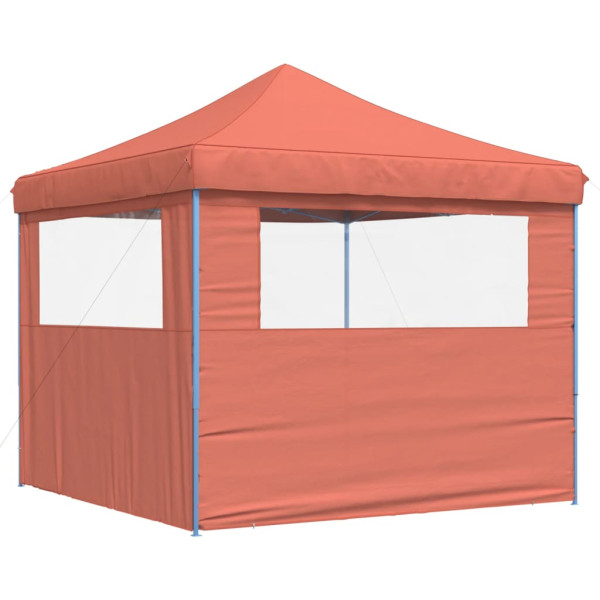 Tienda de fiesta plegable Pop-Up 2 paredes laterales terracota M 5