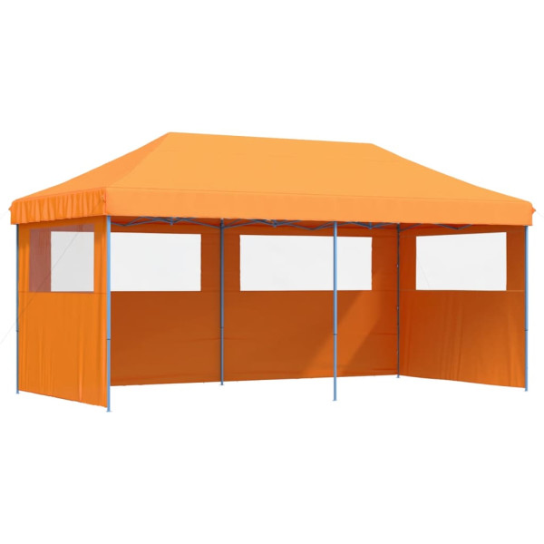 Tenda para festas pop-up dobrável c/ 3 paredes laterais laranja M 2