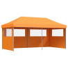 Tienda de fiesta plegable Pop-Up 3 paredes laterales naranja 2