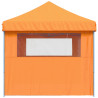 Tenda para festas pop-up dobrável c/ 3 paredes laterais laranja 4