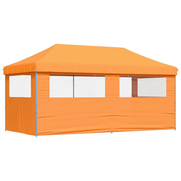Tenda para festas pop-up dobrável c/ 3 paredes laterais laranja M 5